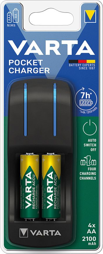 VARTA nabíječka Pocket charger + 4xAA 2.100mAh R2U 