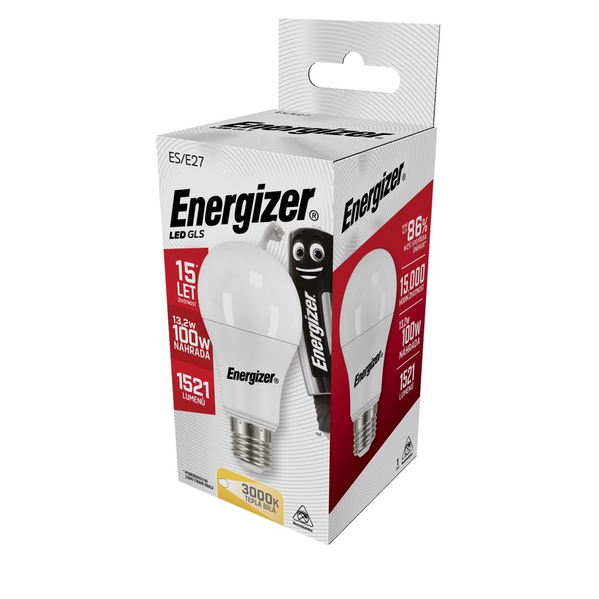 Energizer LED S15381 GLS žárovka 13,5W (svítí jako 100W ) E27, S15381, teplá bílá  