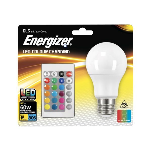 Energizer S14542  RGB LED žárovka 9,2W (60W) + ovladač  