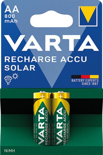 VARTA 56736 AA mignon accu 800 mAh, Ni-MH / bl.2  - Solar energy 