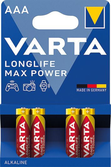 VARTA 4703 Longlife Max Power AAA LR03 BL4 , 4kusy  