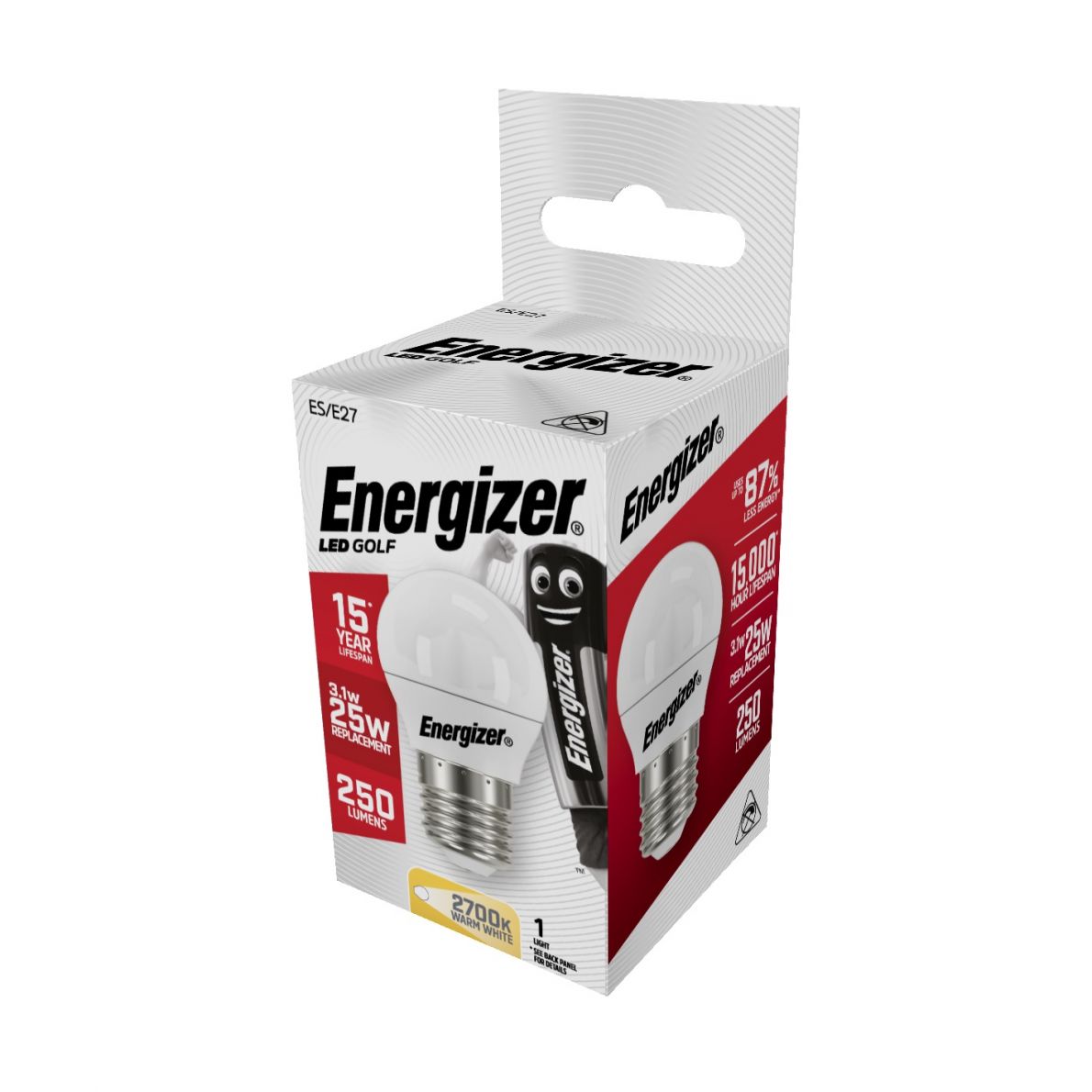 Energizer LED žárovka Globe 3,4W ( Eq 25W ) E27, S8836, teplá bílá  