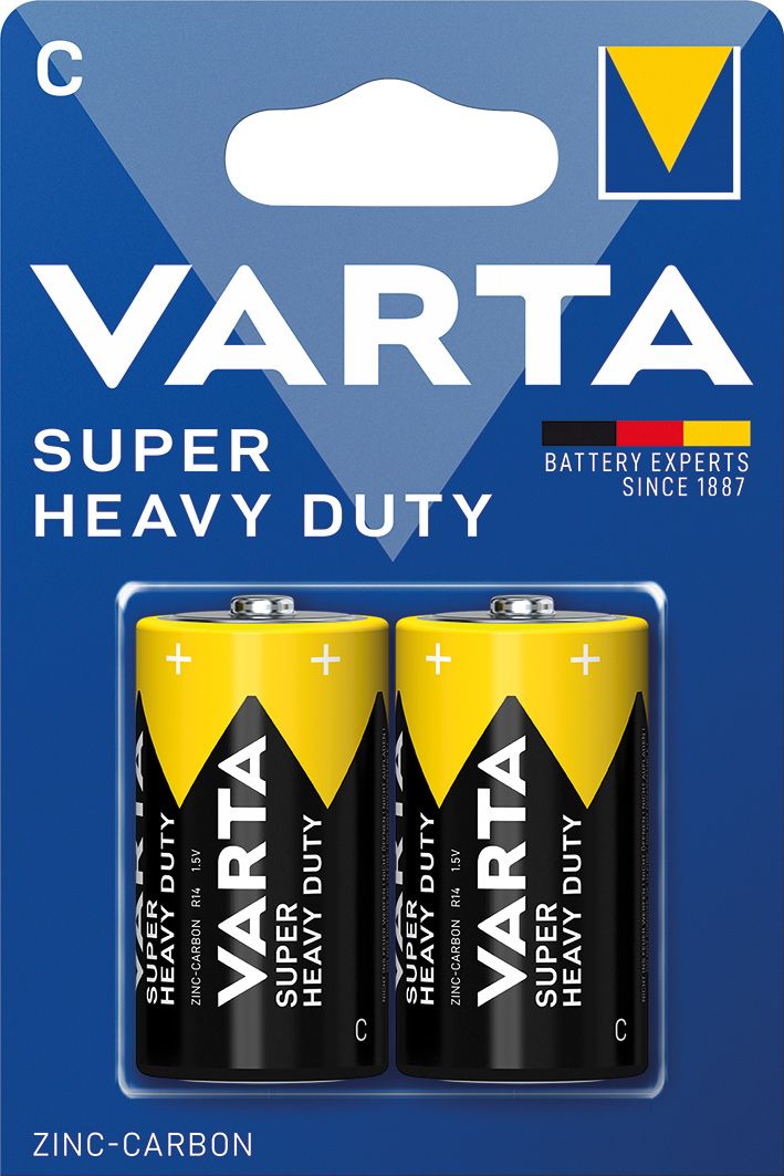 baterie VARTA 2014 Super heavy duty C malé mono R14 blister/2 ks 