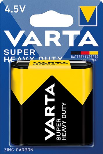 plochá baterie VARTA 2012 Super heaavy duty  3R12 blister 