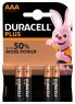 1 - baterie Duracell PLUS LR03 AAA BL4 - 4kusy 