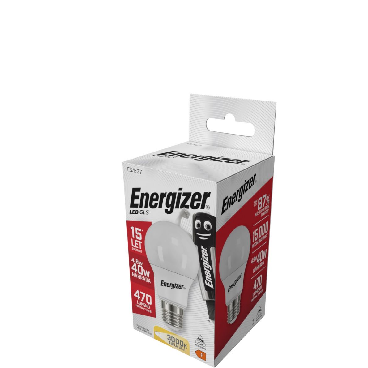 Energizer LED GLS žárovka 4,9W ( Eq 40W ) E27, S16800, teplá bílá  