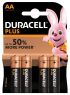 1 - baterie Duracell PLUS LR06 AA tužka BL 4kusy  