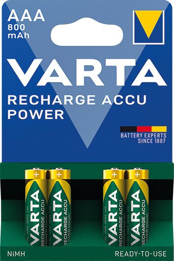 VARTA nabíjecí baterie 56703 AAA micro accu 800 mAh, Ni-MH / bl.4   R2U přednabité accu 