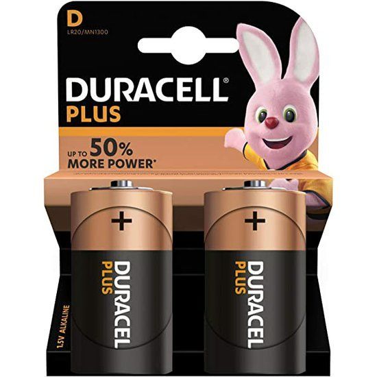 alkalická baterie Duracell PLUS LR20 D BL 2KS 