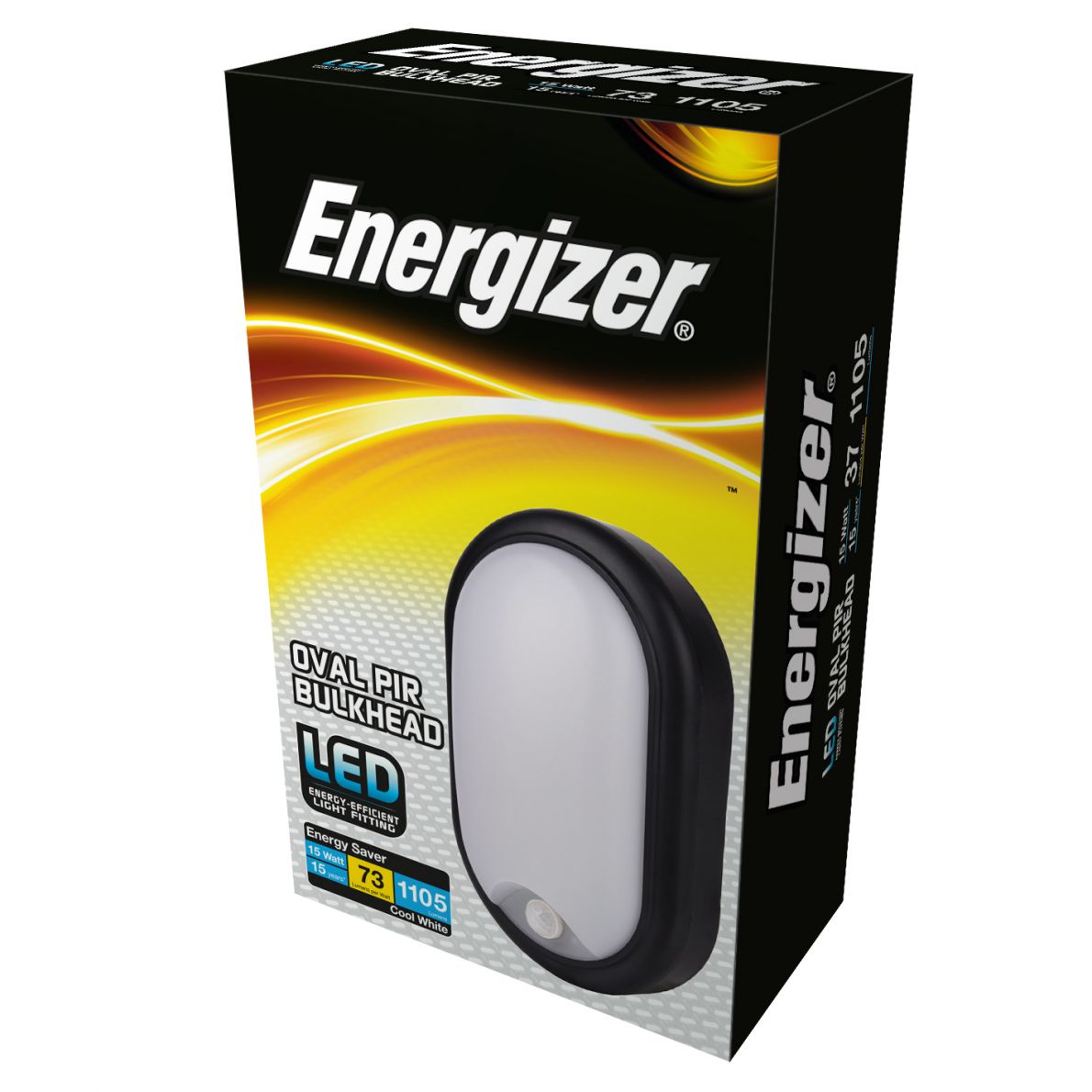 Energizer LED oval bulkhead s PIR čidlem 15W S12972 