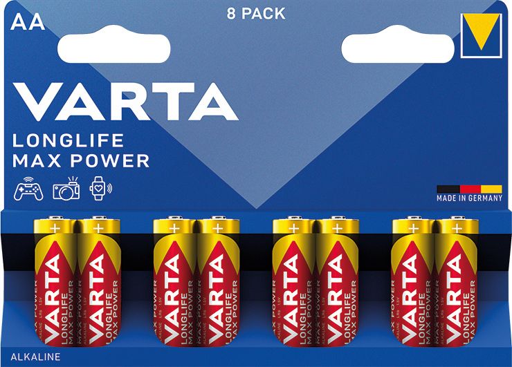 VARTA Longlife MAX Power alkalická AA BL8, 8kusů  