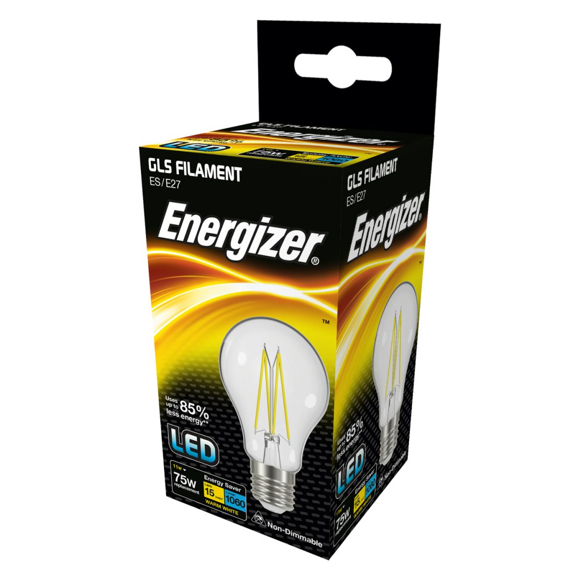 Energizer LED Filament Clear 11W (Eq 75W) E27, S12858, tvar GLS (klasická žárovka) 