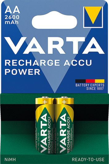VARTA nabíjecí baterie 5716 AA mignon accu 2.600 mAh, Ni-MH / bl.2   R2U - přednabité 