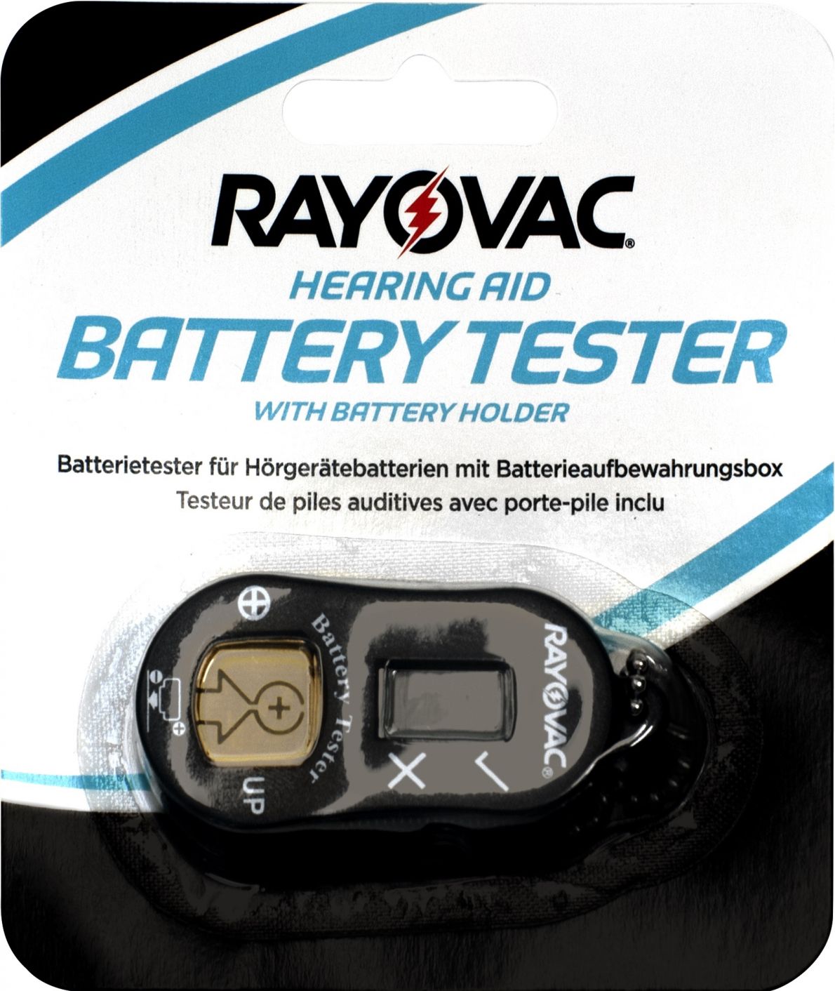 Rayovac battery tester + LCD display se schránkou na baterie 