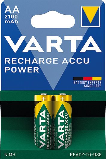 VARTA nabíjecí baterie 56706 AA mignon accu 2100 mAh, Ni-MH / bl.2   R2U - přednabité 