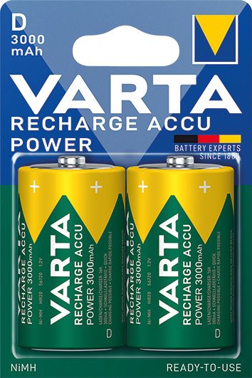 VARTA nabíjecí baterie 56720 D velké mono accu 3000 mAh, Ni-MH / bl.2 